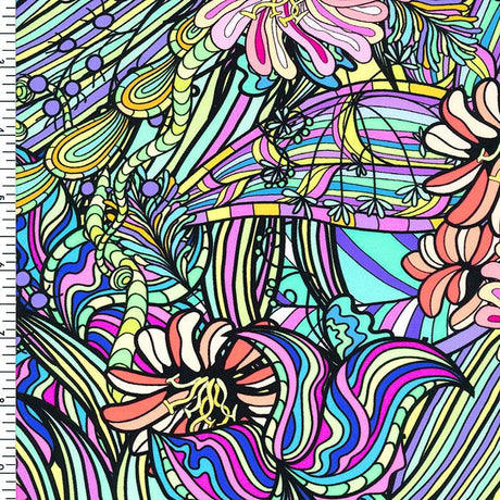 SP - NP2702 Waves of Serenity Nylon Spandex Digitally Wet Print - Spandexbyyard