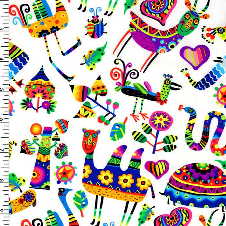 SP - NP2703 Colorful Zoo Nylon Spandex Digitally Wet Print - Spandexbyyard