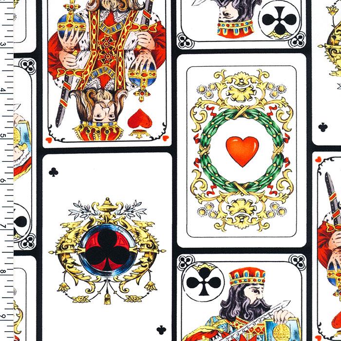 SP - NP2707 King of Cards Nylon Spandex Digitally Wet Print - Spandexbyyard