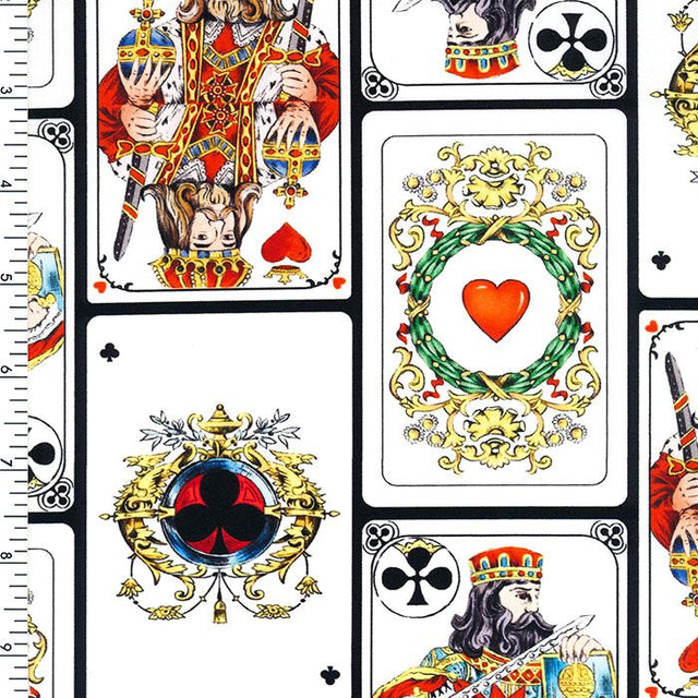 SP - NP2707 King of Cards Nylon Spandex Digitally Wet Print - Spandexbyyard