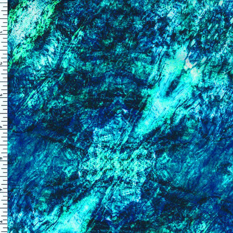 SP - NP2722 Deep Glacier Nylon Spandex Digitally Wet Print - Spandexbyyard