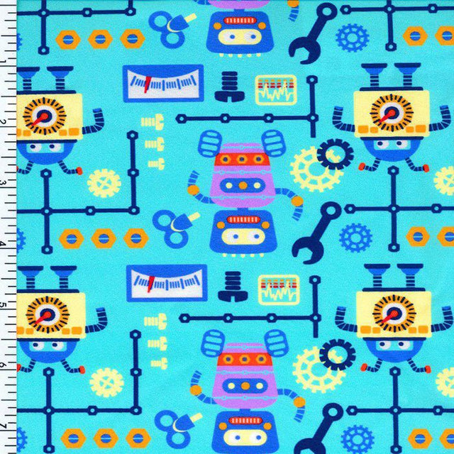 SP - NP2729 Robo Kids Nylon Spandex Digitally Wet Print - Spandexbyyard