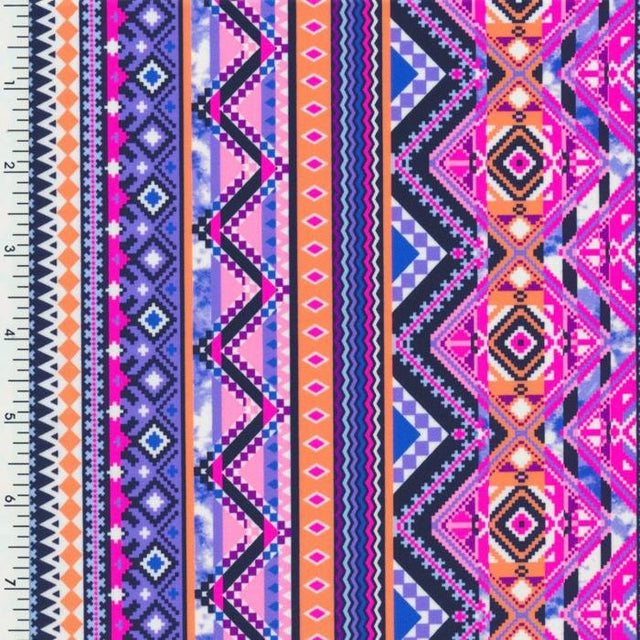 SP - NP2783 Aztec Carnival Nylon Spandex Digitally Wet Print - Spandexbyyard