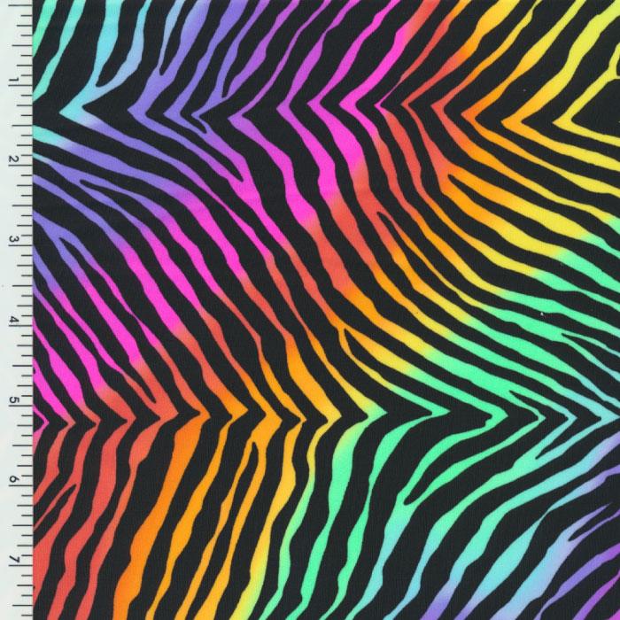 SP - NP2792 Rainbow Zibra Nylon Spandex Digitally Wet Print - Spandexbyyard