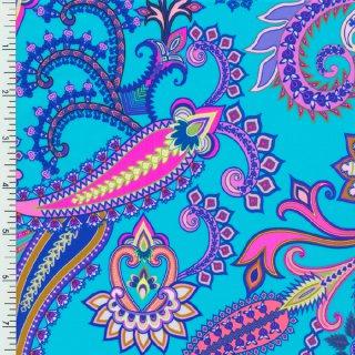 SP - NP2802 Shiraz Turq Nylon Spandex Digitally Wet Print - Spandexbyyard