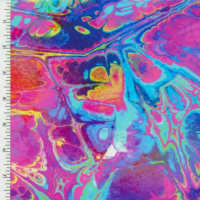 SP - NP2817 Glacier Rainbow Nylon Spandex Digitally Wet Print - Spandexbyyard