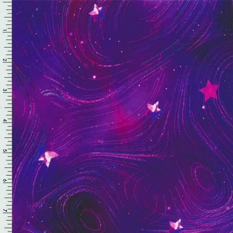 SP - NP90006 Stars in Motion Printed Spandex - Spandexbyyard
