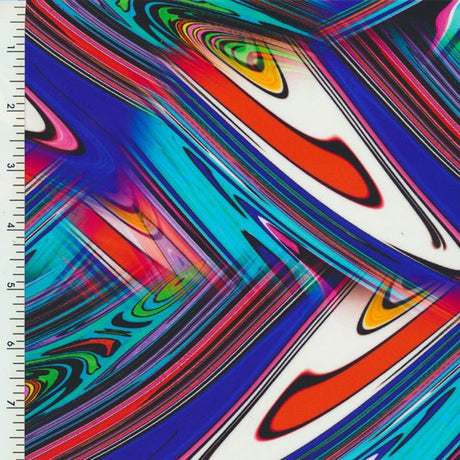 SP - NP90023 Aquatic Blue Nylon Spandex Digitally Wet Print - Spandexbyyard