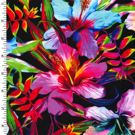 SP - NPSPT190 Neon Tropical Printed Spandex - Spandexbyyard