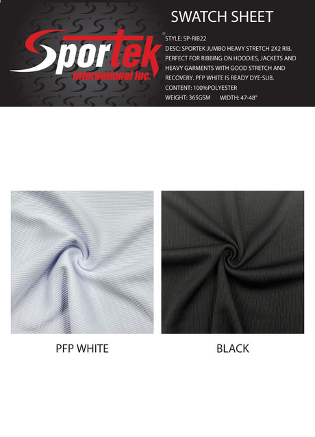SP - RIB22 Sportek Jumbo Heavy Stretch 2x2 Rib - Spandexbyyard