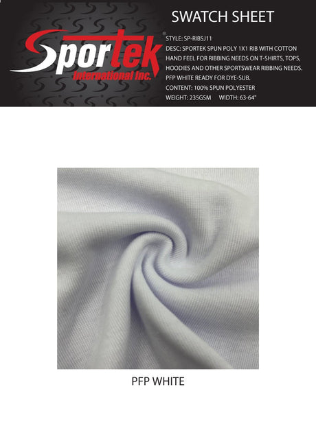 SP - RIBSJ11 Sportek Spun Poly 1x1 Rib with Cotton Hand Feel - Spandexbyyard