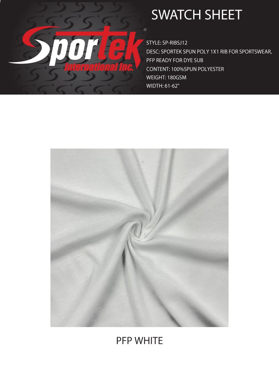 SP - RIBSJ12 Sportek Spun Poly 1x1 Rib - Spandexbyyard