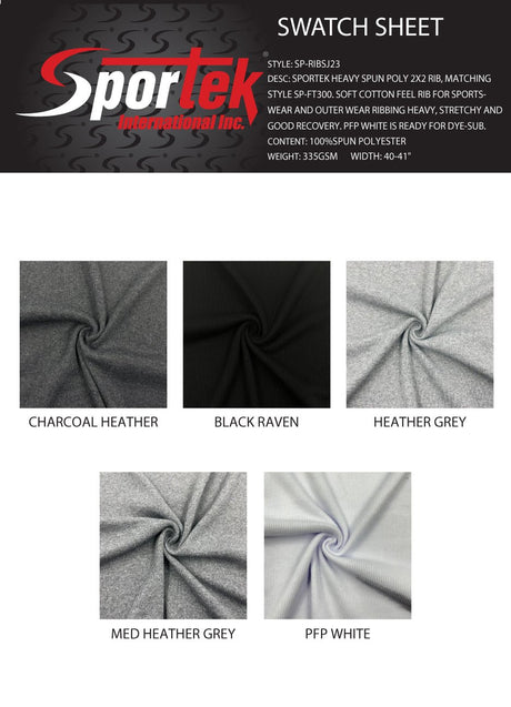SP - RIBSJ23 Sportek Heavy Spun poly 2x2 RIB - Spandexbyyard