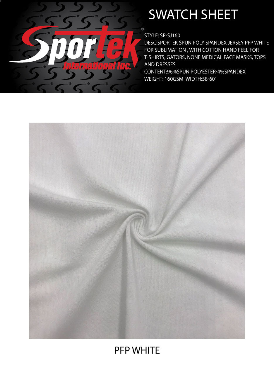 SP - SJ160 Sportek Spun Poly Spandex Jersey - Spandexbyyard