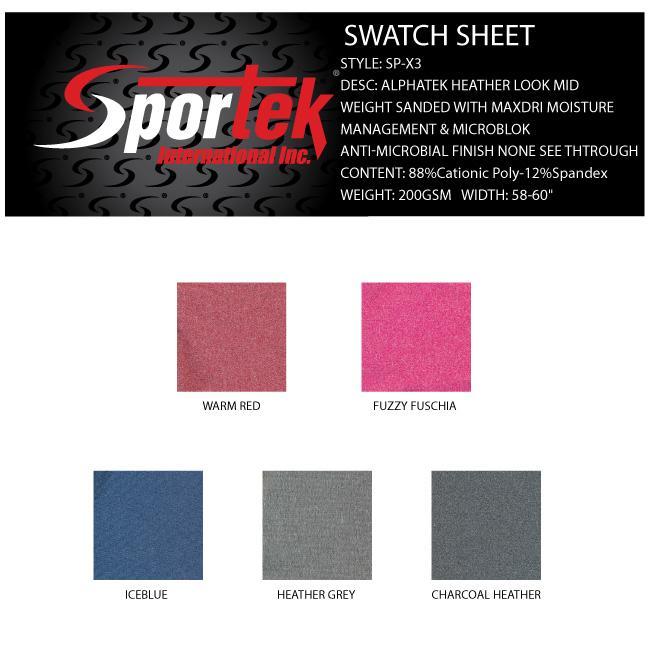 SP - X3 | Alphatek Heather Look Mid Weight Sanded with MaxDri Moisture Management - Spandexbyyard