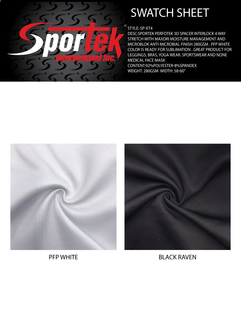 SP - XT4 Sportek PerfoTek 3D Spacer Interlock 4 way stretch with MaxDri moisture management and MicroBlok - Spandexbyyard
