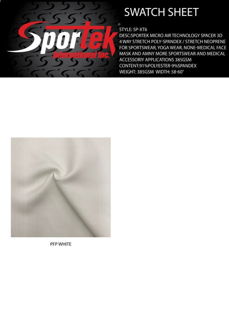 SP - XT6 Sportek Micro Air technology Spacer 3D 4 way stretch Poly - Spandex / Stretch neoprene - Spandexbyyard