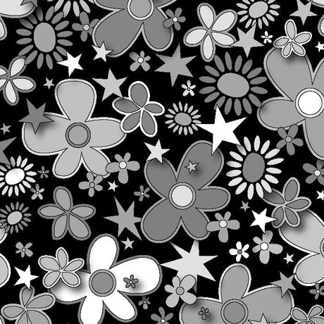 SPT - 6641 - Flower Stars 3 - Spandexbyyard