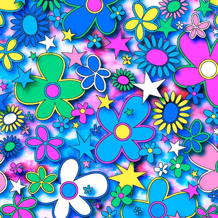 SPT - 6641 - Flower Stars 3 - Spandexbyyard