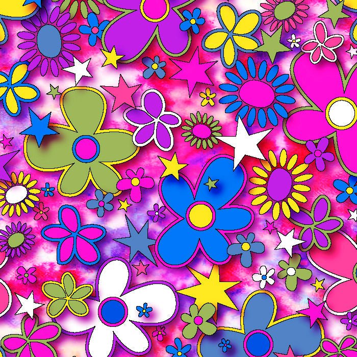 SPT - 6641 - Flower Stars 3 - Spandexbyyard