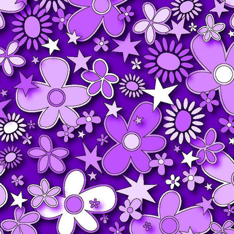 SPT - 6641 - Flower Stars 3 - Spandexbyyard
