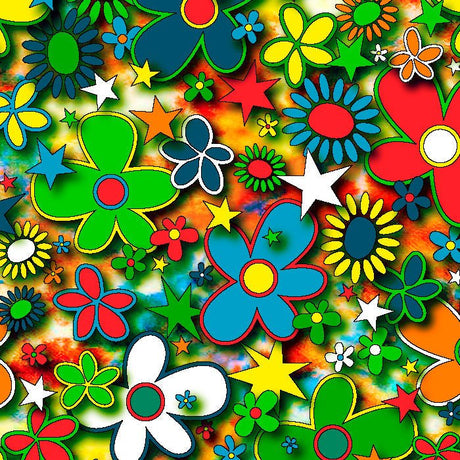 SPT - 6641 - Flower Stars 3 - Spandexbyyard