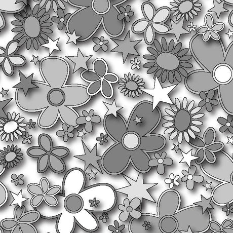 SPT - 6641 - Flower Stars 3 - Spandexbyyard