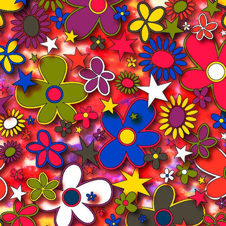SPT - 6641 - Flower Stars 3 - Spandexbyyard