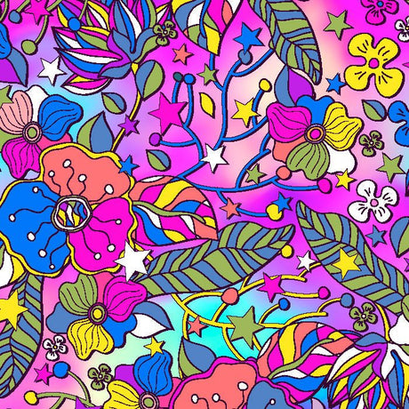 SPT - 6642 - Flower Stars 4 - Spandexbyyard