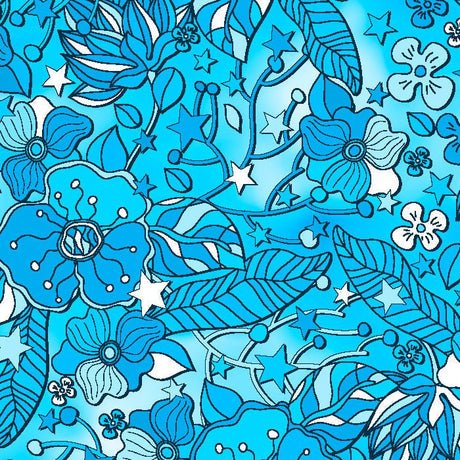 SPT - 6642 - Flower Stars 4 - Spandexbyyard