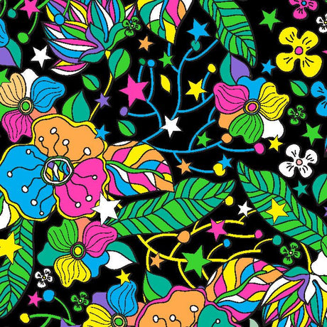 SPT - 6642 - Flower Stars 4 - Spandexbyyard