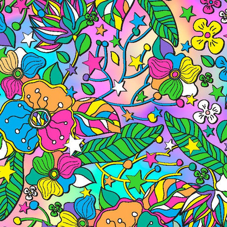SPT - 6642 - Flower Stars 4 - Spandexbyyard