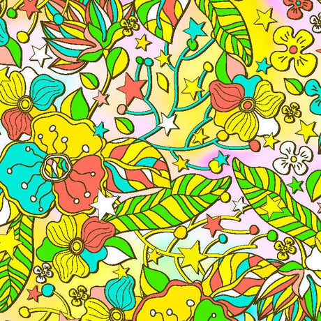 SPT - 6642 - Flower Stars 4 - Spandexbyyard