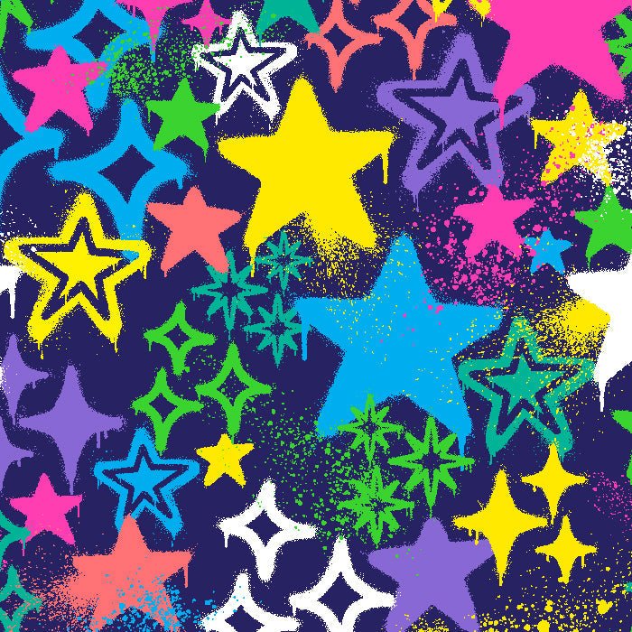 SPT - 6643 - Graffiti Stars - Spandexbyyard