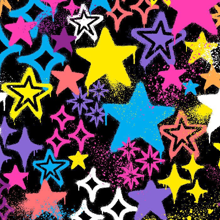 SPT - 6643 - Graffiti Stars - Spandexbyyard