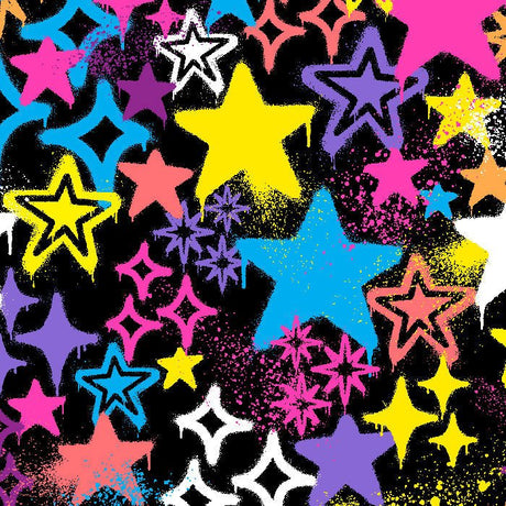 SPT - 6643 - Graffiti Stars - Spandexbyyard