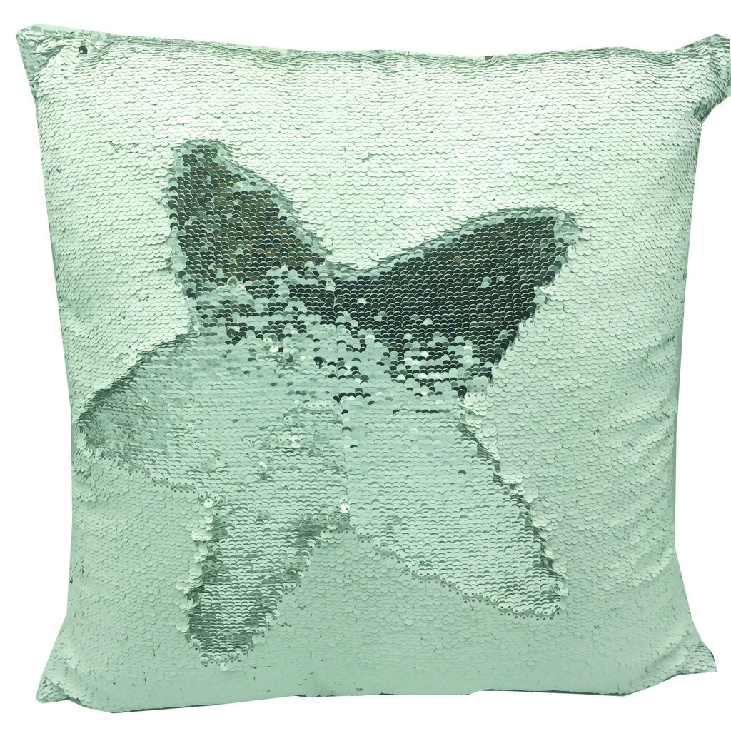 Magic Mermaid Sequin Home Decorative Throw Pillow Cover 18" x 18" Sequins Front With InsertPillowHome DecoSpandexbyyard
