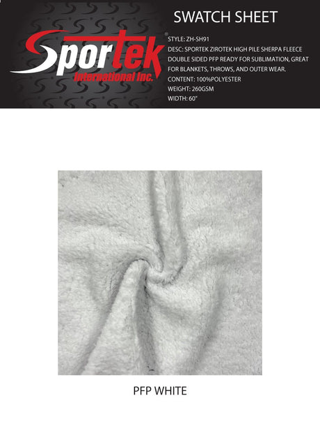 ZH - SH91 Sportek ZIROTEK High Pile Sherpa Fleece Double Sided - Spandexbyyard