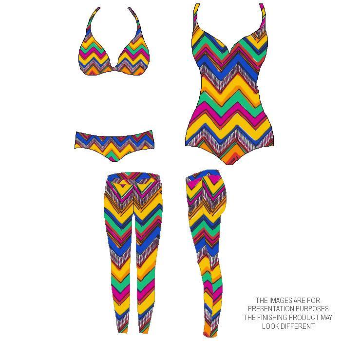 ZX - 18001 | chevron, Printed Spandex - Spandexbyyard