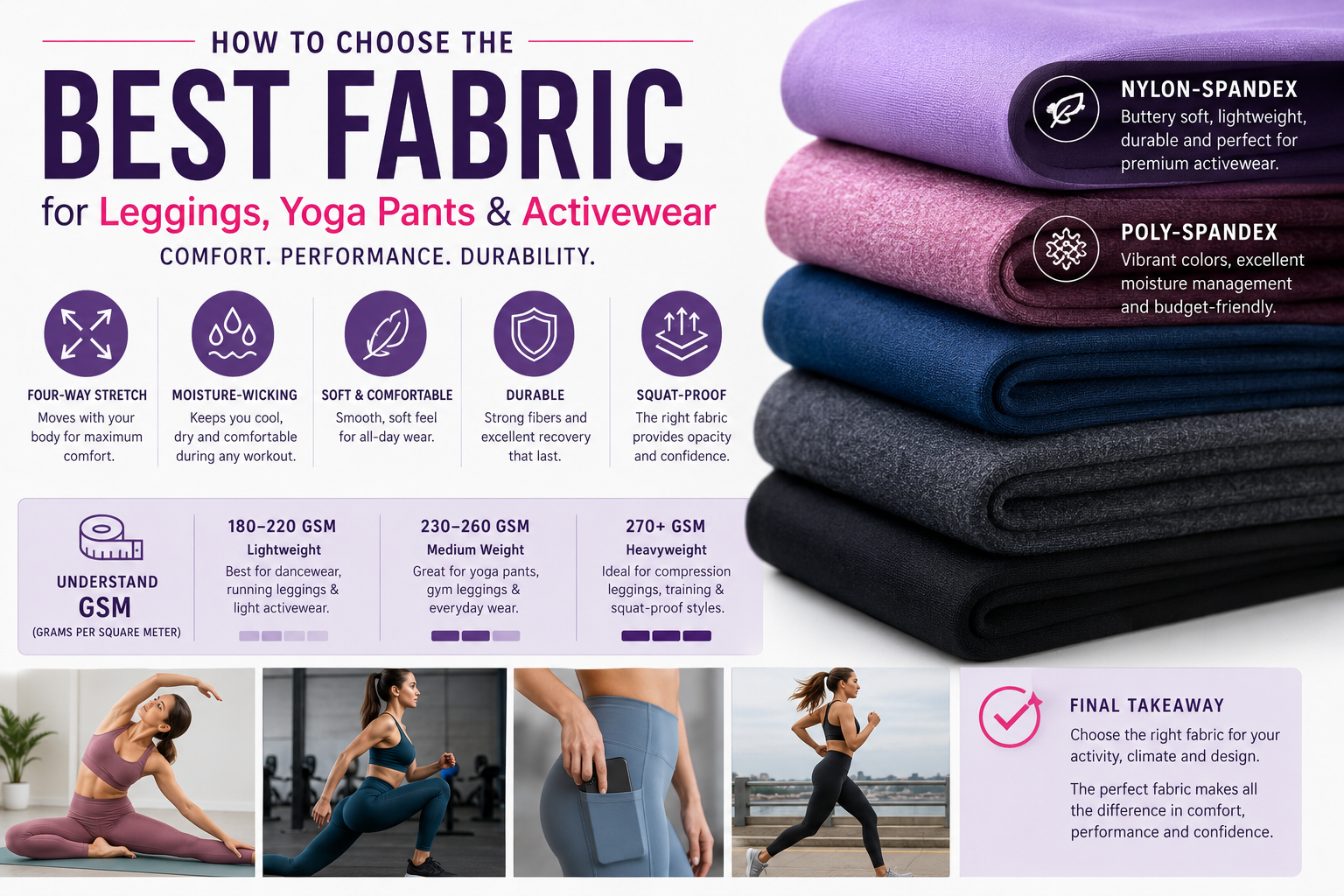 Best Fabric for Leggings, Yoga Pants & Activewear Guide
