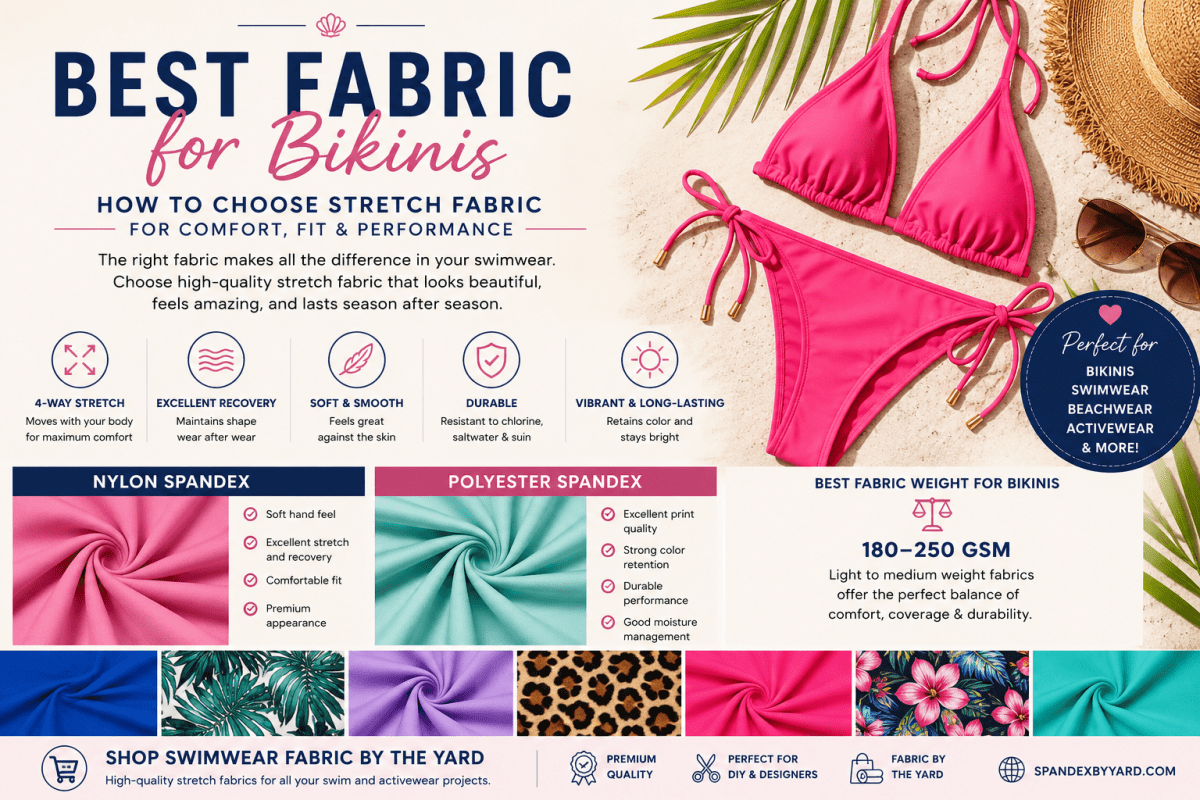 Best Fabric for Bikinis: How to Choose Stretch Fabric for Comfort, Fit & Performance - Spandexbyyard