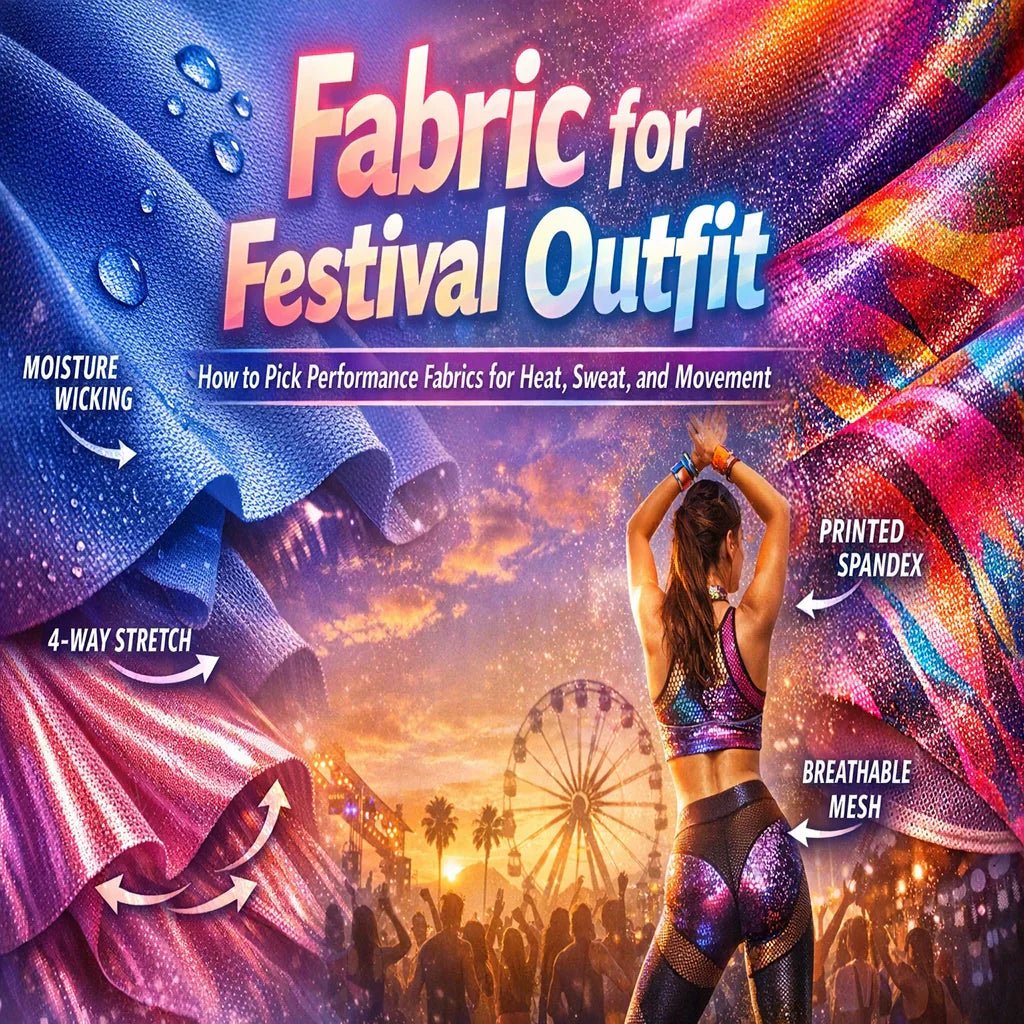 Best Fabric for Festival Outfits: Breathable, Stretch & Sweat-Ready - Spandexbyyard