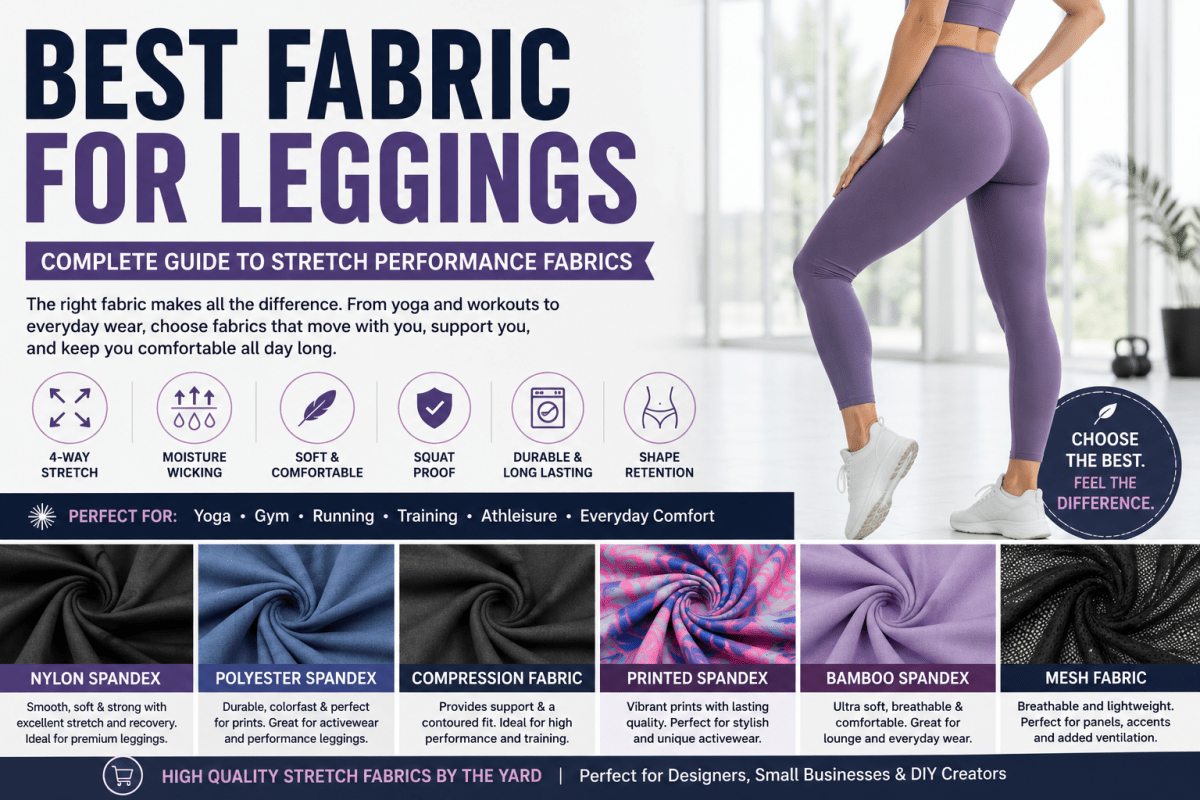 Best Fabric for Leggings: Complete Guide to Stretch Fabrics for Comfort, Performance & Style - Spandexbyyard