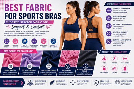 Best Fabric for Sports Bras: Choosing Stretch Fabric for Support & Comfort - Spandexbyyard
