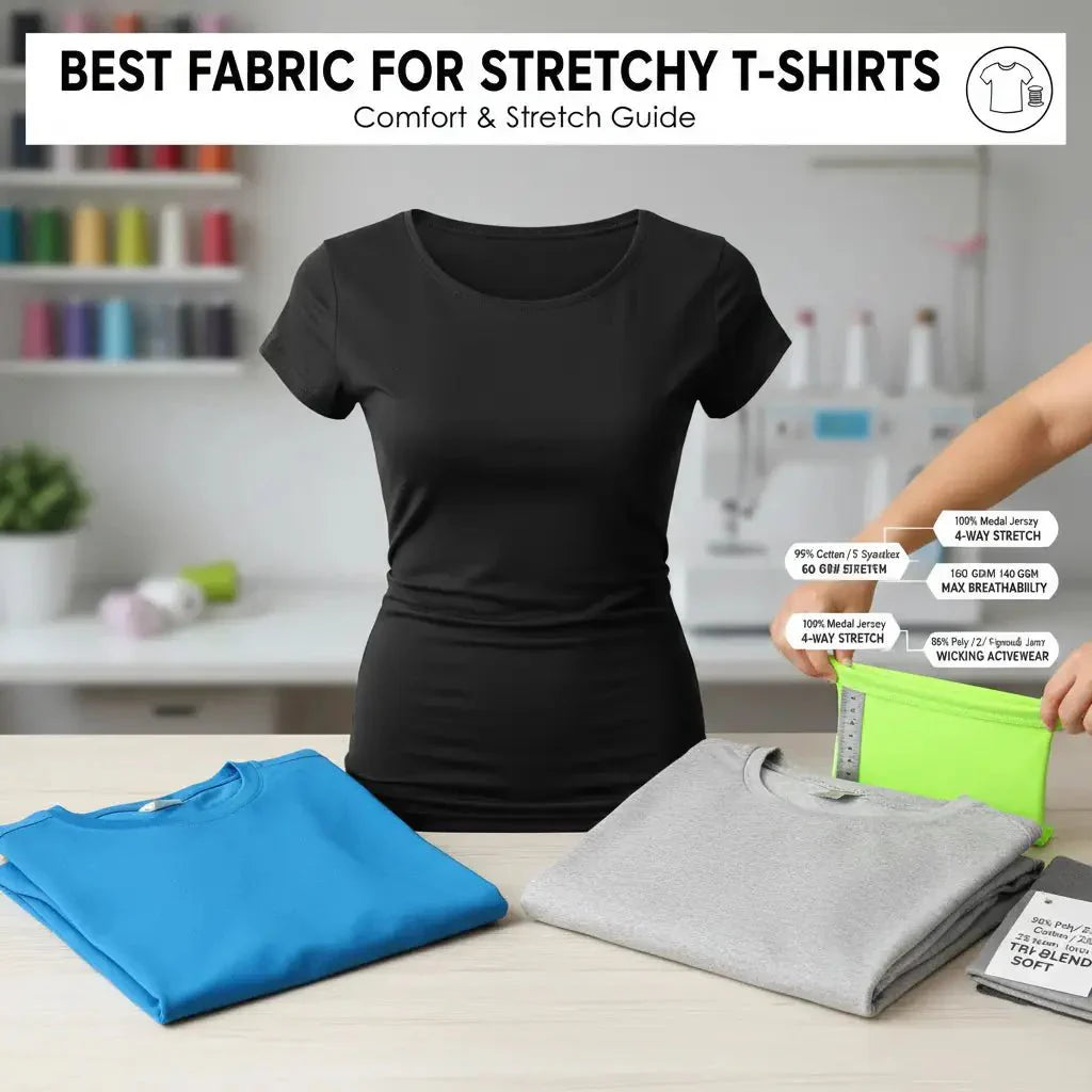 Best Fabric for Stretchy T-Shirts: Comfort & Stretch Guide - Spandexbyyard