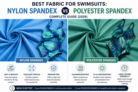 Best Fabric for Swimsuits: Nylon Spandex vs Polyester Spandex Complete Guide (2026) - Spandexbyyard