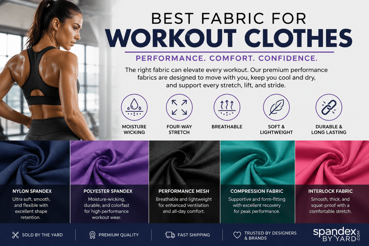 Best Fabric for Workout Clothes: Complete Guide to Performance Activewear Fabrics - Spandexbyyard