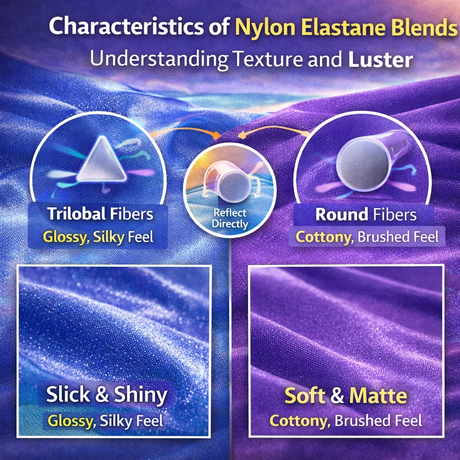 Characteristics of Nylon Elastane Blends: Understanding Texture and Luster - Spandexbyyard