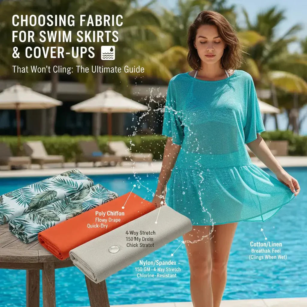 Choosing Fabric for Swim Skirts & Cover-Ups That Won’t Cling - Spandexbyyard