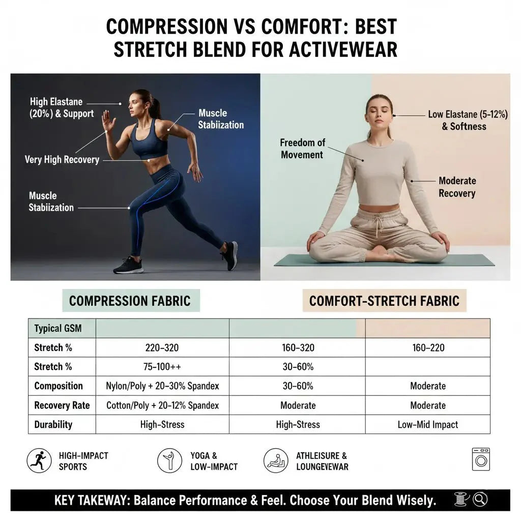 Compression vs Comfort: Best Stretch Blend for Activewear - Spandexbyyard